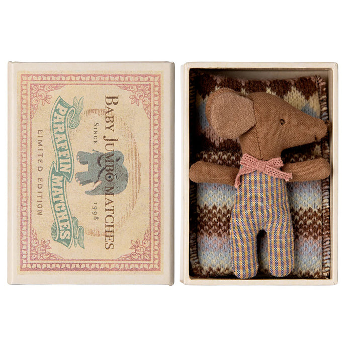 
Maileg Sleepy/Wakey Baby Mouse in Matchbox
