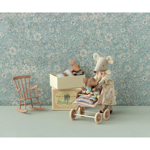 Maileg Sleepy/Wakey Baby Mouse in Matchbox boy