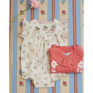Emile Et Ida Embroidered Baby Romper ss24