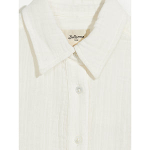Bellerose Ironie Shirt in ecru/white with Mother-of-pearl buttons