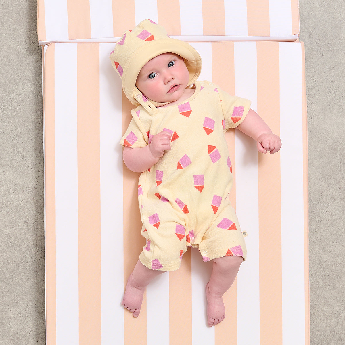 The Bonnie Mob Shrimpy Playsuit & Skipper Hat Set