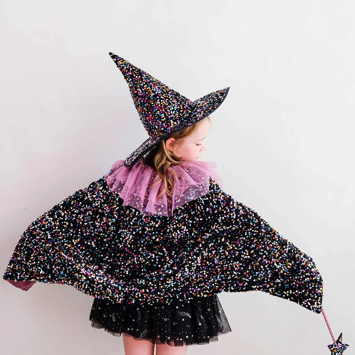 Mimi & Lula Ruffle Dazzle Sequin Cape