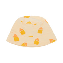 Load image into Gallery viewer, The Bonnie Mob Skipper Hat yellow beach hut print