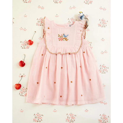 Emile Et Ida Flowers Embroidered Dress