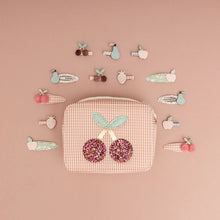 Load image into Gallery viewer, Mimi &amp; Lula Gingham Cherry Clips