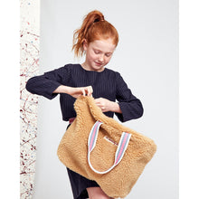 Load image into Gallery viewer, AO76 Lima Teddy Bag with double handles, zip closure and inside pocket for kids/children