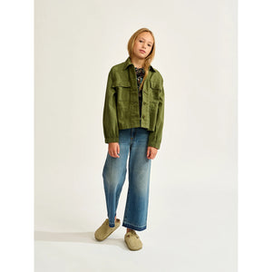 Wazucar overshirt in amry green made with cotton from bellerose for kids/children and teens/teenagers