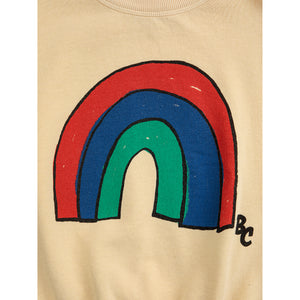 Bobo Choses Rainbow Sweatshirt in light yellow for toddlers, kids/children and tweens