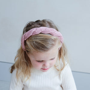 Mimi & Lula Plaited Pleated Alice band in pink for toddlers and kids/children