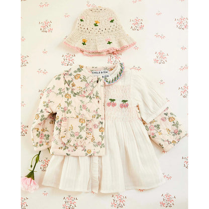 Emile Et Ida Smocked Hand Embroidered Dress