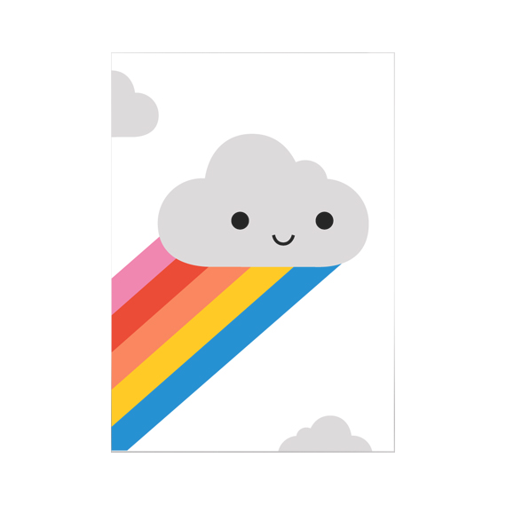 Dicky Bird Happy Cloud Card