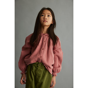 Cozmo Blanca Textured Blouse with buttoned placket at the front for toddlers, kids/children and tweens