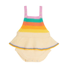 Load image into Gallery viewer, The Bonnie Mob Bubble Frill Rainbow Stripe Romper
