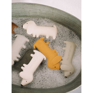 natural rubber sustainable baby toy mini dog cream from We Are Gommu