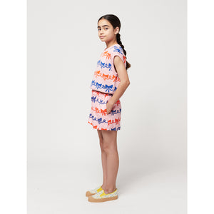 Bobo Choses Ribbon All Over Shorts in pink for toddlers, kids/children and tweens