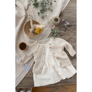 1+ In The Family Daniela knitted Jacket in a beige colour for spring/summer for babies and toddlers