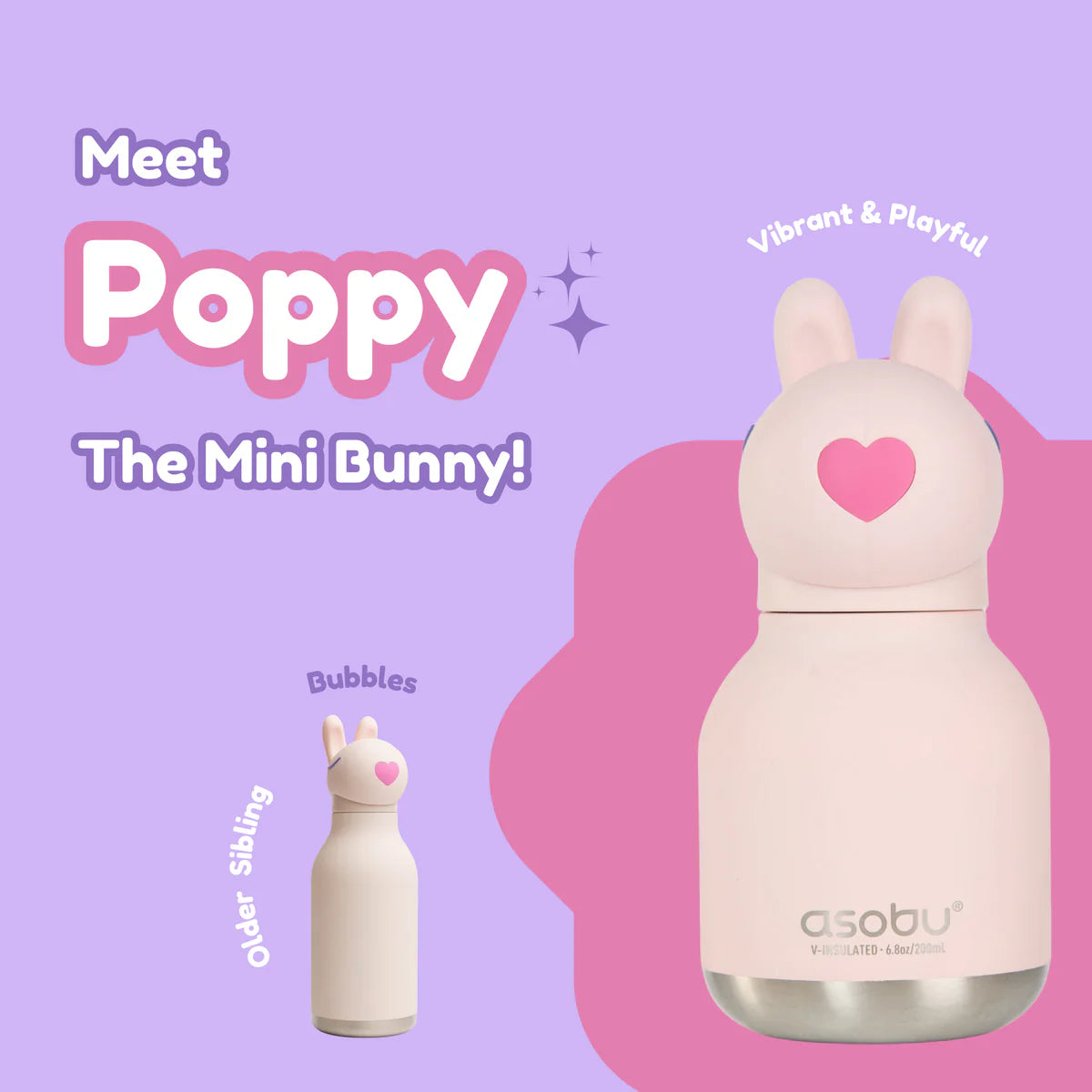Asobu Bunny Mini Bestie Bottle