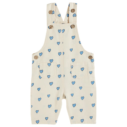 Emile Et Ida Heart Baby Overalls
