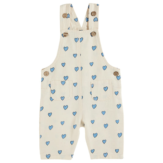 Emile Et Ida Heart Baby Overalls