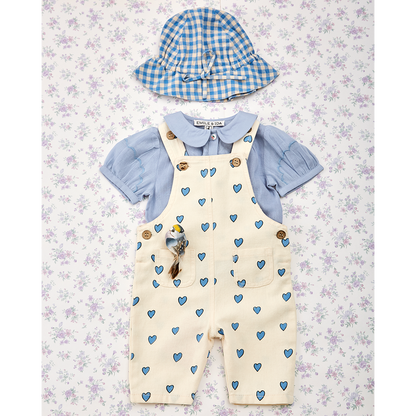 Emile Et Ida Heart Baby Overalls for babies and toddlers