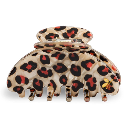 Luciole et Petit Pois Leopard Claw Clip