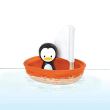 Load image into Gallery viewer, Plan Toys Sailing Boat With Penguin for kids/children