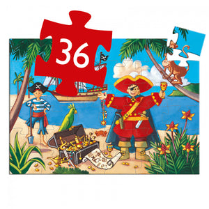 Djeco Silhouette Puzzles - Pirate Treasure for kids/children