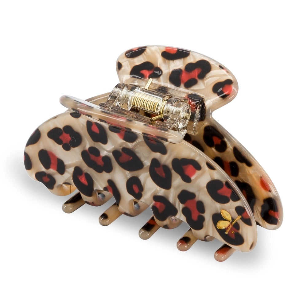 Luciole et Petit Pois Leopard Claw Clip