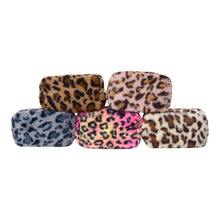 Load image into Gallery viewer, Malibu Sugar Fuzzy Leopard Cosmetic Bag for adults