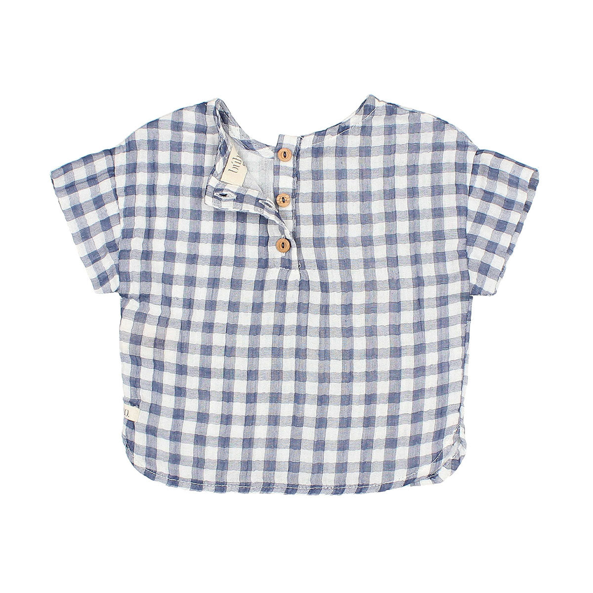 Búho Gingham Shirt with short sleeves