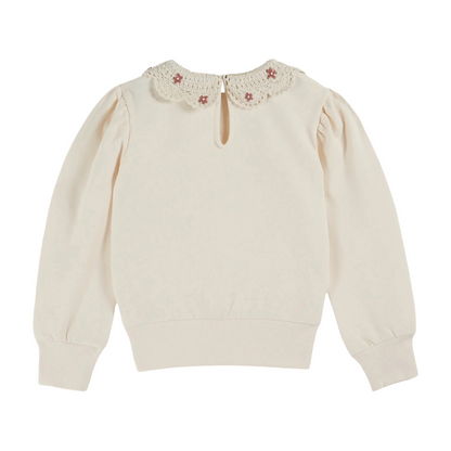 Emile Et Ida Crochet Collar Sweatshirt