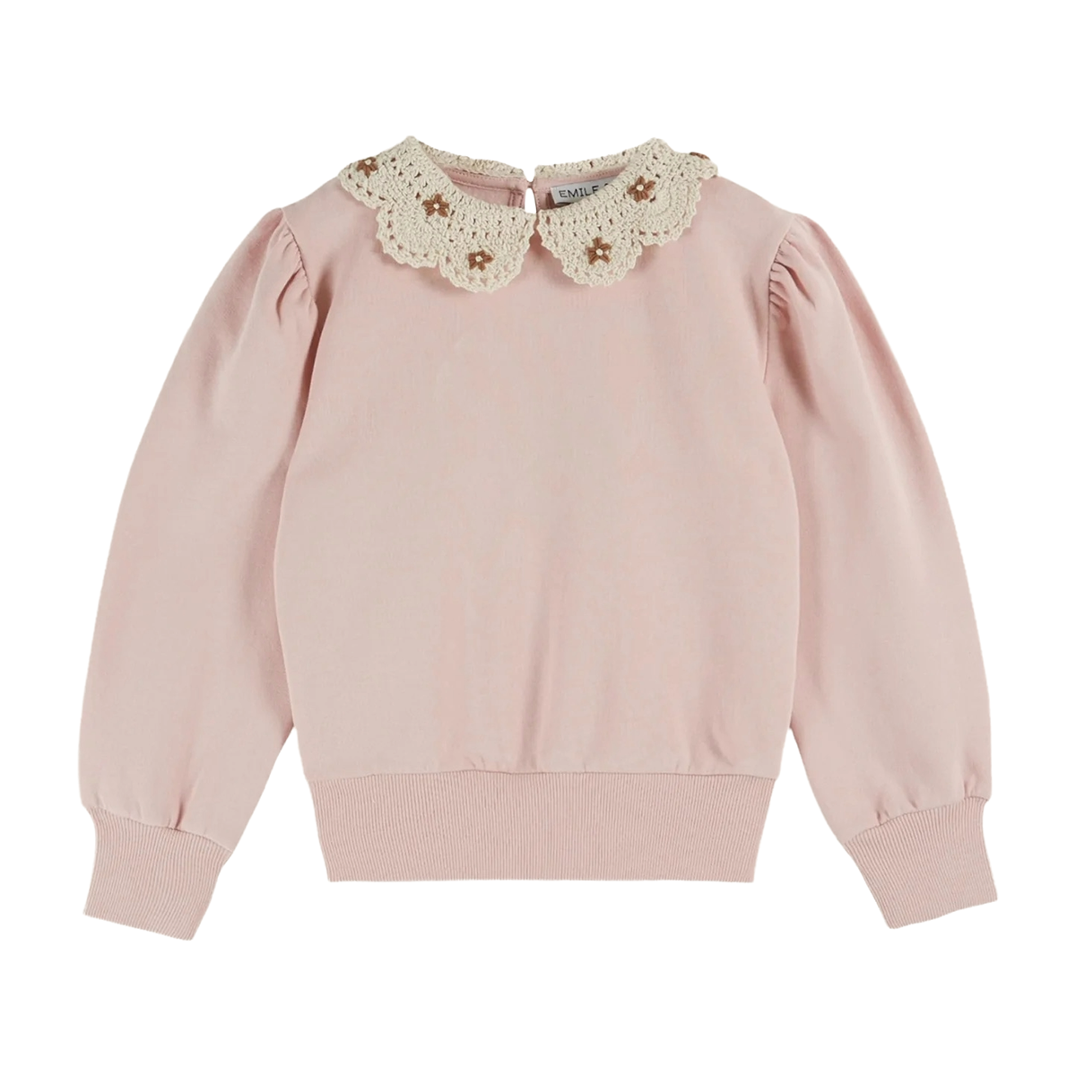 Emile Et Ida Crochet Collar Sweatshirt