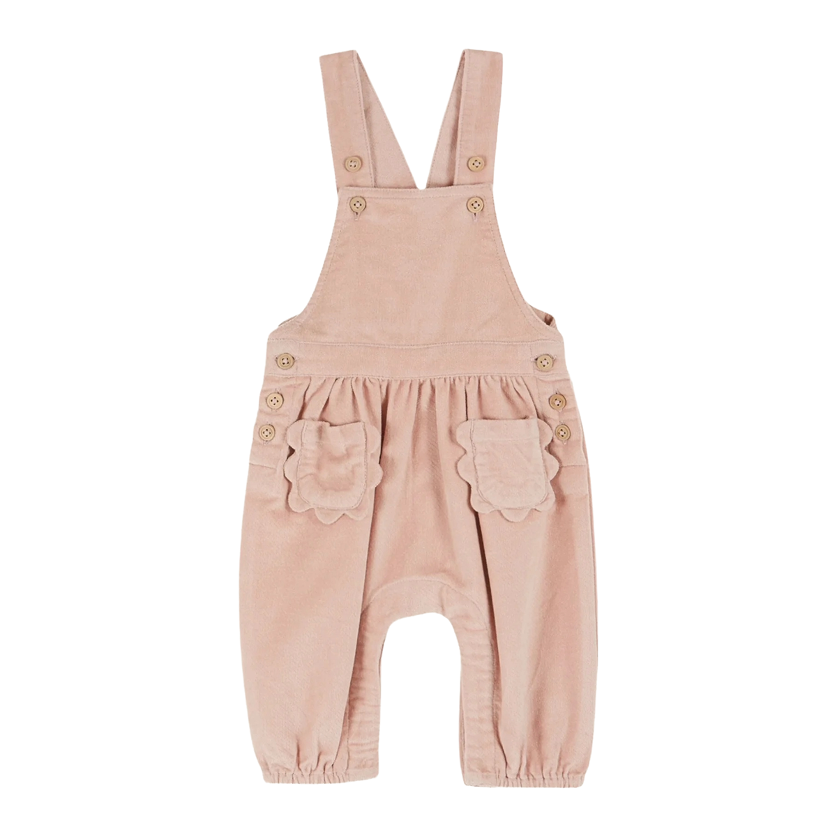 Emile Et Ida Corduroy Overall Flower Pockets