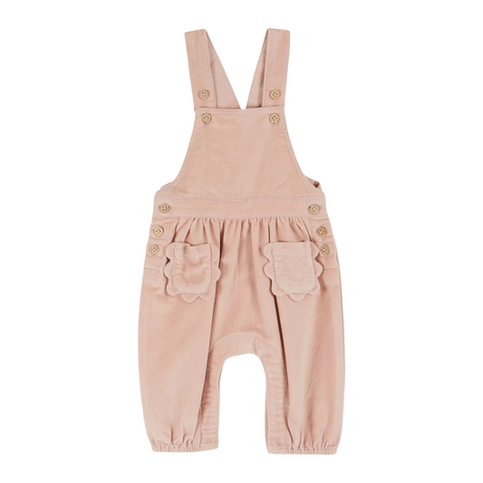 Emile Et Ida Corduroy Overall Flower Pockets