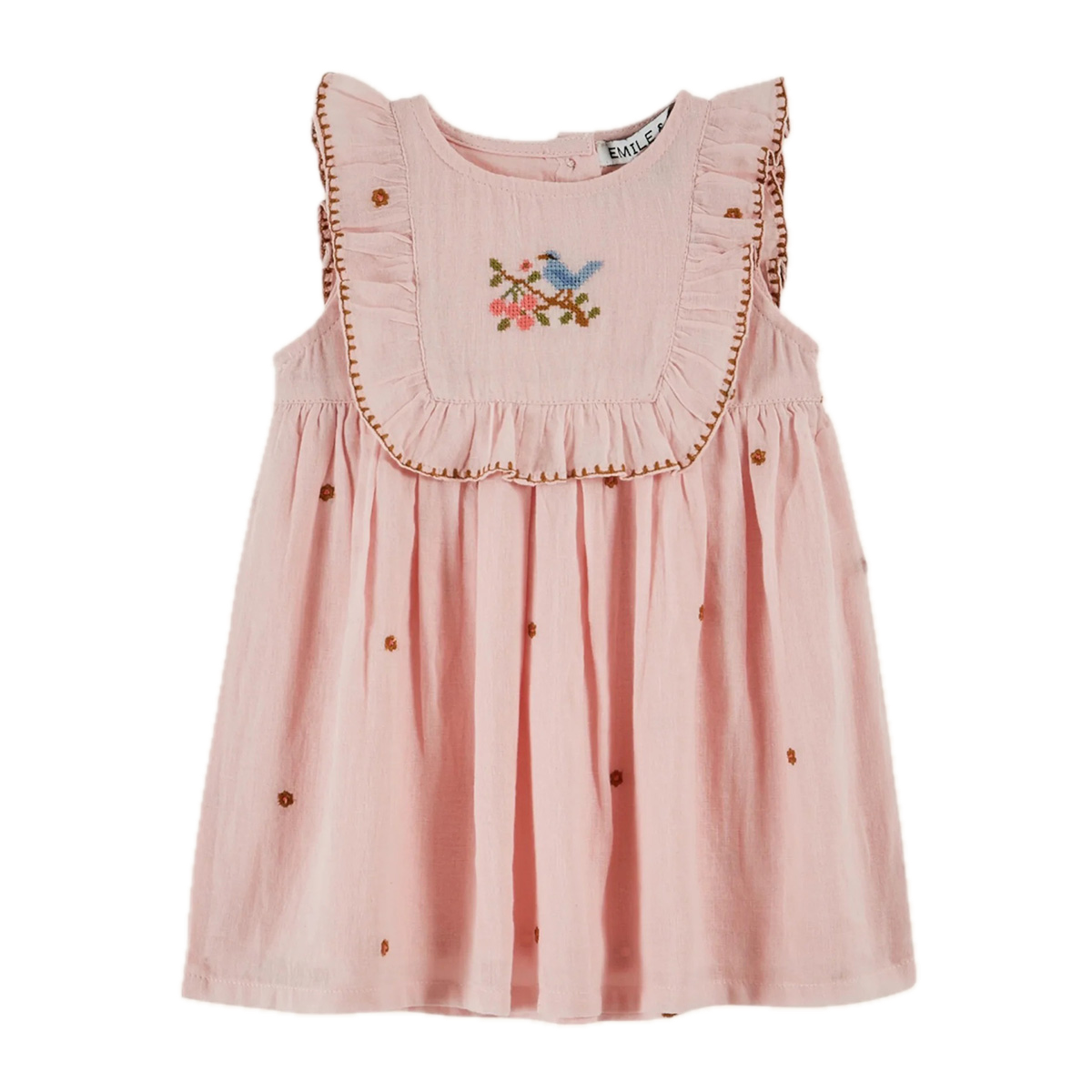 Emile Et Ida Flowers Embroidered Dress