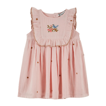Emile Et Ida Flowers Embroidered Dress