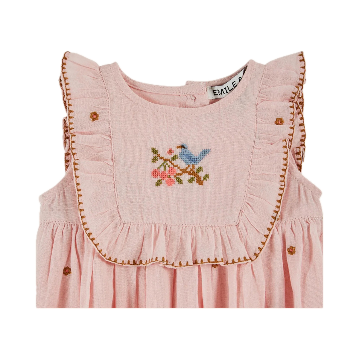 Emile Et Ida Flowers Embroidered Dress