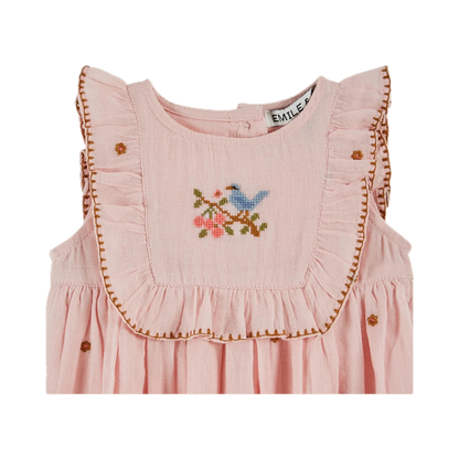 Emile Et Ida Flowers Embroidered Dress