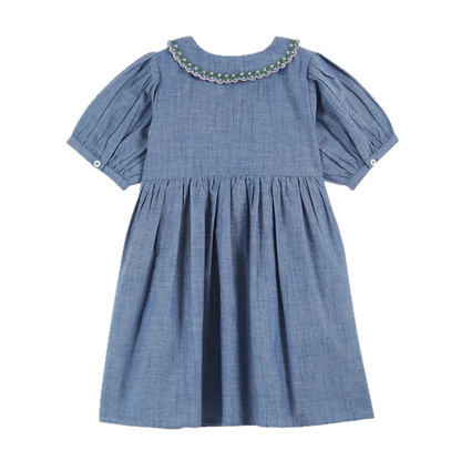 Emile Et Ida Smocked Hand Embroidered Dress