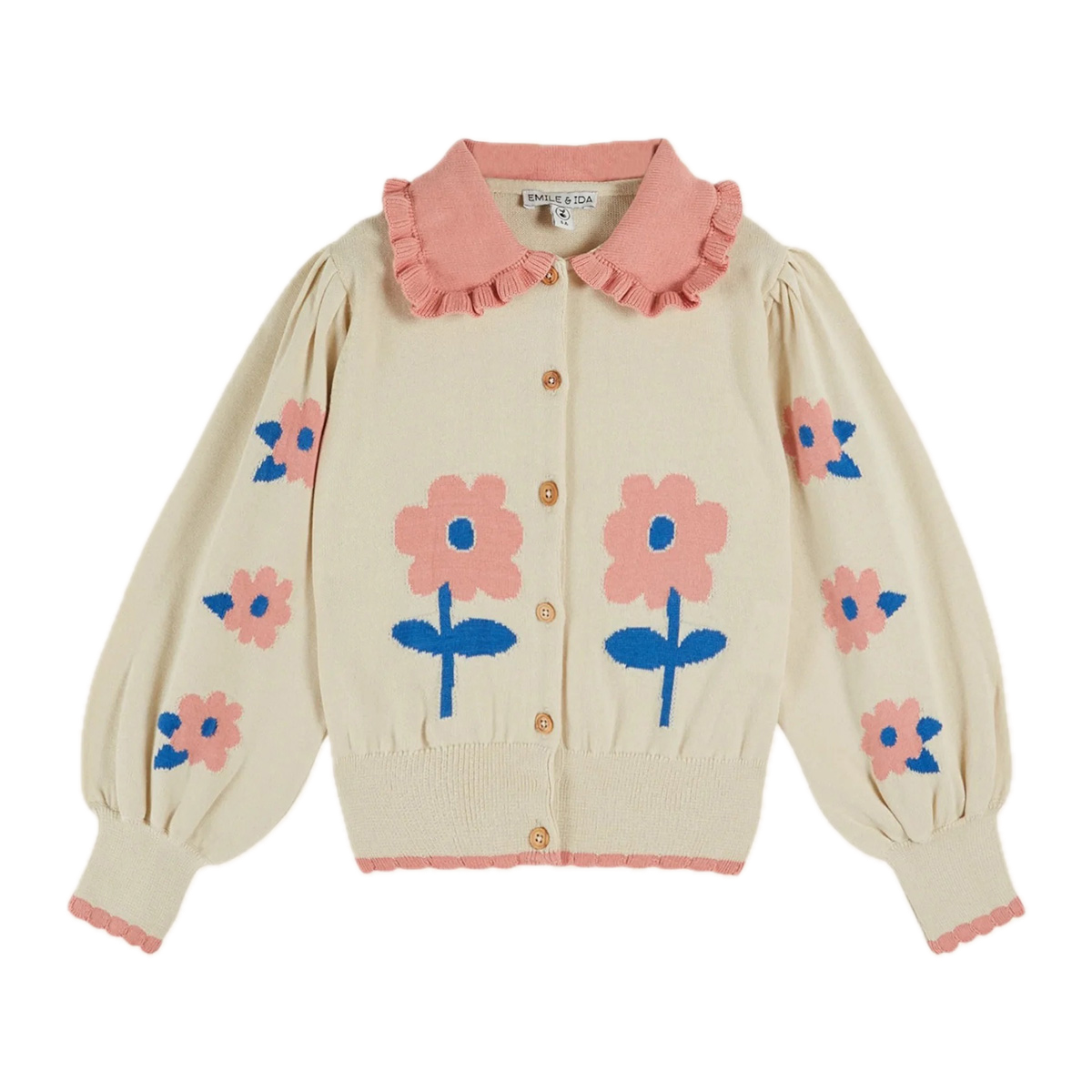 Emile Et Ida Flowers Cardigan