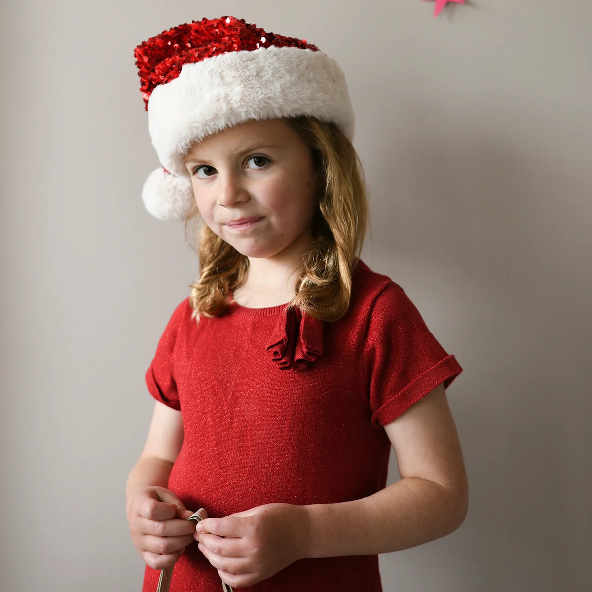 Rockahula Kids Sequin Velvet Santa Hat aw24