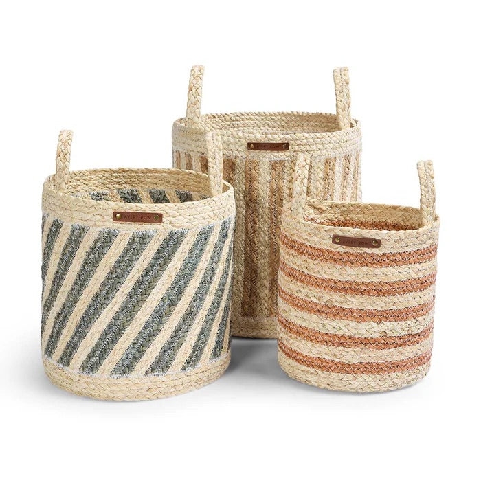 Avery Row Stripe Storage Basket - Medium