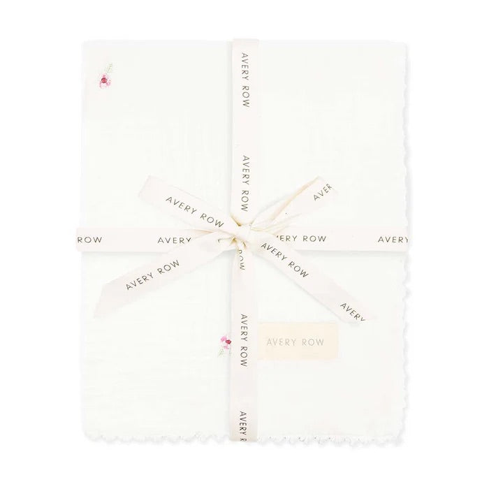 Avery Row Embroidered Muslin Blanket