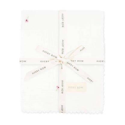 Avery Row Embroidered Muslin Blanket