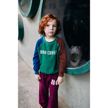 Load image into Gallery viewer, green, blue and brown Colour Block Sweatshirt from bobo choses for toddlers, kids/children