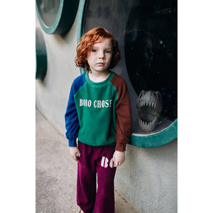 green, blue and brown Colour Block Sweatshirt from bobo choses for toddlers, kids/children