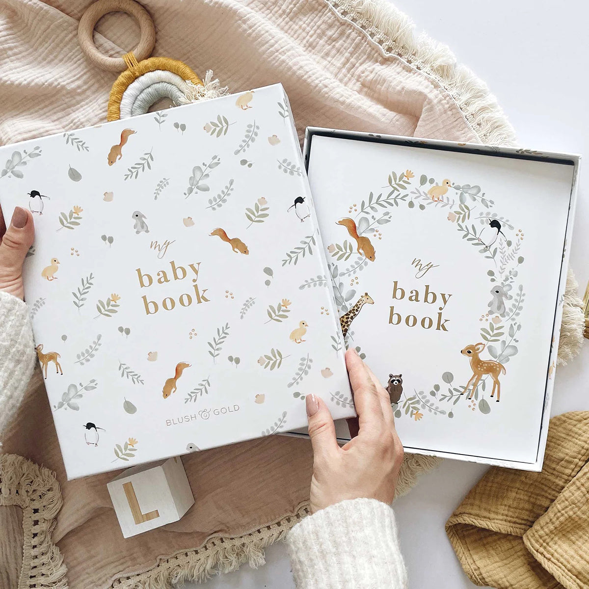 Blush and Gold My Baby Book - Baby Memory Book