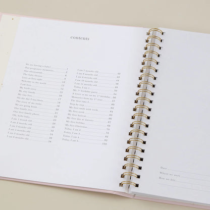 Blush and Gold My Baby Book - Baby Memory Book - Blush (Cloth)