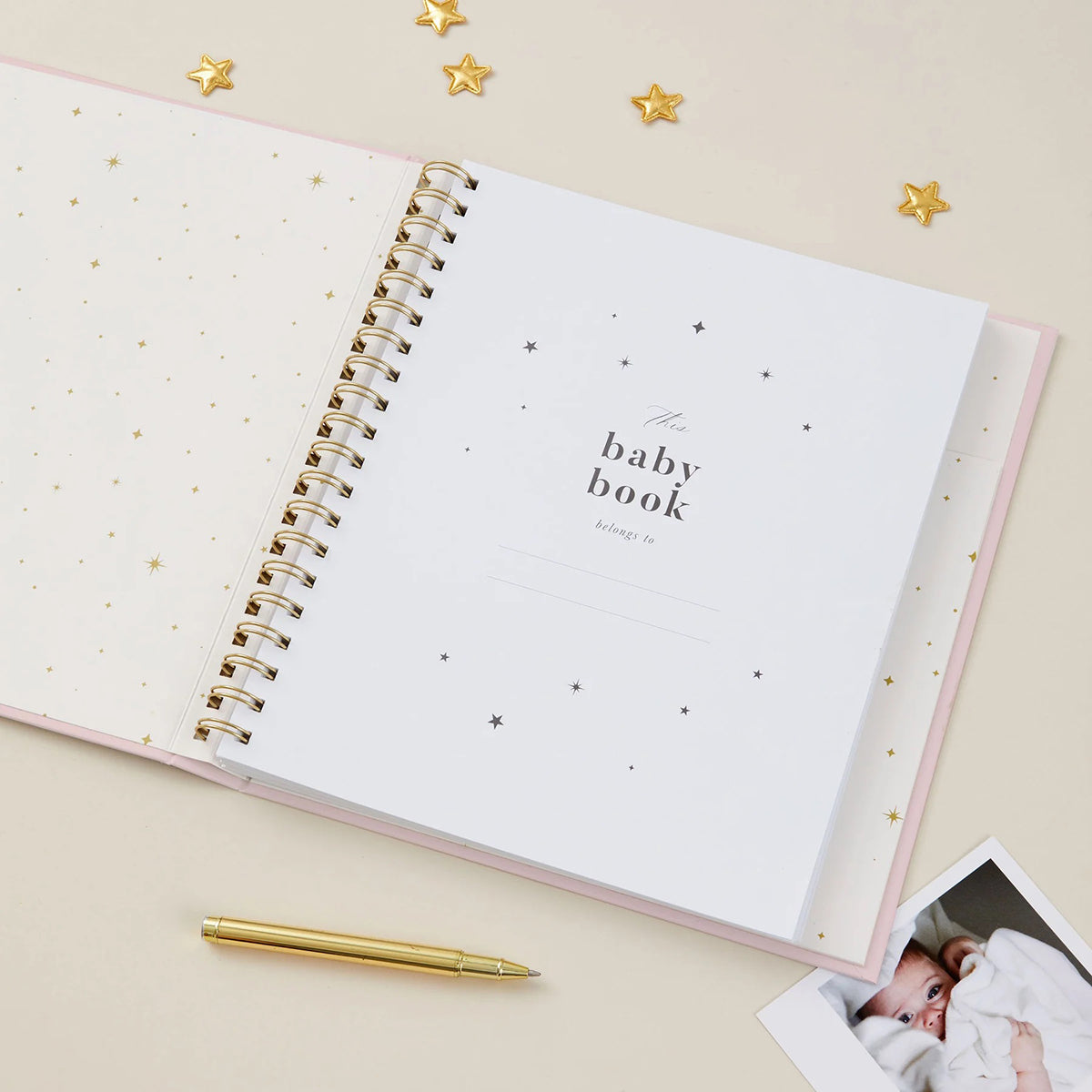 Blush and Gold My Baby Book - Baby Memory Book - Blush (Cloth)