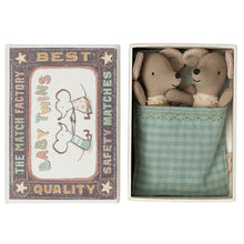 Load image into Gallery viewer, Maileg Baby Mice Twins In Matchbox for toddlers/kids/children